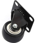 Close-up of caster from 24 Pack Swivel 2 Inch Caster Wheels With Rubber Base And Top Plate Bearing Beefy Heavy Duty For Carts And Tool Chests Smooth Rolling With Over 150 Lbs Per Caster Capacity Without Brake Workhorse Quality