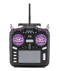 Front view of V16Max ELRS CNC Hall Gimbals RC Radio Transmitter with 16 Channels, 2.4G, Violet Mode 2, OpenTX EdgeTX Ready