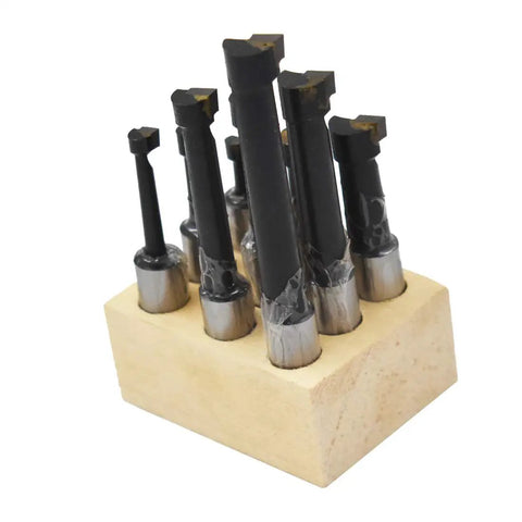 Top Shelf Nine Piece Carbide Tipped Boring Bar Set Featuring Rock Solid Grade C6 1 2 Inch Shank For Snappy Facing And Crisp Flat Bottom Holes On Shop Lathes