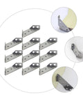 Stainless Steel Trapezoid Angle Brackets 10 Pack Rock Solid Heavy Duty Shelf Support Fasteners for corner reinforcement in home garage workshop DIY projects