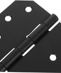 Premium Black Matte Indoor Door Hinges For Interior Wood Doors Stainless Steel hinge detail with smooth pin and holes.