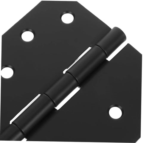 Premium Black Matte Indoor Door Hinges For Interior Wood Doors Stainless Steel hinge detail with smooth pin and holes.
