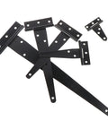 Black Painted T Shape Triangle Cabinet Hinges With Soft Close Dampers For Doors, Gates, And Sheds