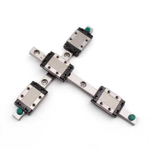 Pro Grade Linear Guide Block SRS7M Rail Carriage Bearings Guideways For CNC Machines shown in stainless steel dual raceways design