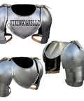 Medieval Iron Gorget And Spaulders Shoulder Armor Set For LARP SCA Knights Handcrafted Steel Pauldrons And Vambrace Pair