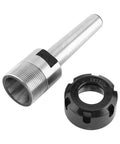 MT2 To M10 Taper Collet Chuck Holder Face Milling Arbor Adapter for CNC Machining, carbon steel construction, with collet nut