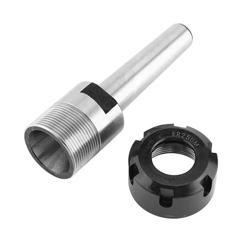 MT2 To M10 Taper Collet Chuck Holder Face Milling Arbor Adapter for CNC Machining, carbon steel construction, with collet nut