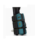 Side view of a 22 Inch Soft Tool Bag On Wheels Built From Thick Oxford Cloth With Firm Internal Partitions and easy glide rollers
