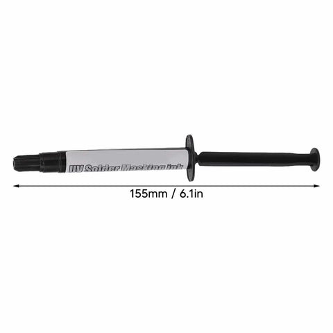 UV Curing Solder Mask Ink For PCB Repair And Insulation, 3CC Capacity, syringe with 155mm measurement, protective coating for electronics.