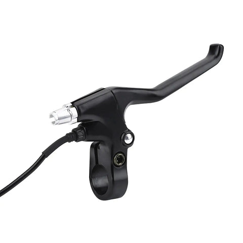 Close-up of Electric Bike Brake Lever Replacement Kit Two Wire Left And Right Handles Aluminum Alloy Durable Braking Levers