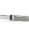 Carbide Tipped Down Shear Face Plunge Router Bit With Ball Bearing Pilot, Three Quarters Inch Diameter, showing side view.