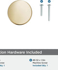 Champagne Bronze Cabinet Knob for Drawers and Cabinets, 1-5/16 Inch Diameter (33mm), with included installation screws
