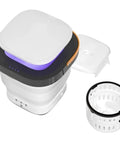 Dope Compact Washer Dryer Pair With Snappy Touchscreen Foldable Frame, portable washing machine with removable spin drum.