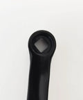 Close-up of black square taper socket on 165mm Crank Arm Single Speed Crankset For Mountain And Road Bikes Fixed Gear Folding Bicycles.