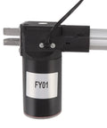 Close-up of 24V Linear Actuator Aluminum Alloy 178mm Stroke 6000N Load Capacity IP43, showing motor and connectors.