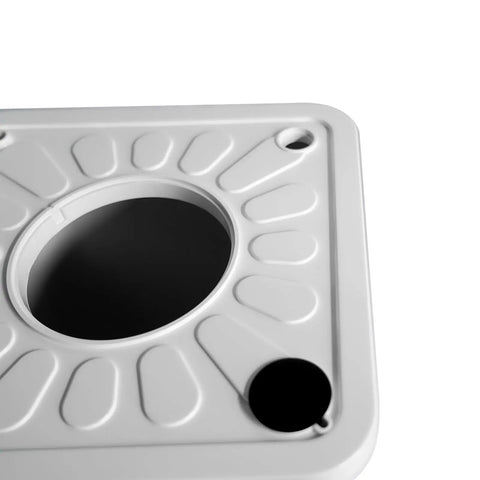 Hydroponic Vertical Garden System For Indoor Outdoor Use 30 Plant Tower Planter water tank lid close-up, white plastic