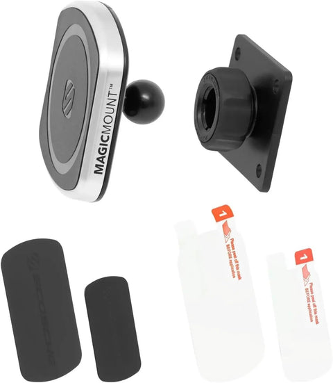 MagSafe Car Phone Mount With ProClip AMPS Base Plate Magnetic Holder For iPhone 12 And Newer, installation parts shown