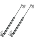 Rugged Gas Struts With Mounting Brackets 17 Inch Lift Supports For Toolboxes And RV Hatches, pack of two with metal brackets.