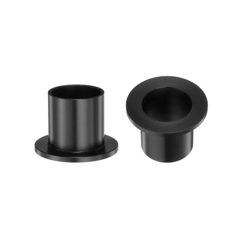 Heavy Duty 8 Pack Black Pom Flanged Sleeve Bearings with 25 Mm Bore, 28 Mm OD and 30 Mm Length for smooth rotation.