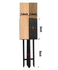 Close-up of Heavy Duty U Shaped Fence Post Anchor Ground Spike 4 x 4 In Concrete Base showing size and steel material