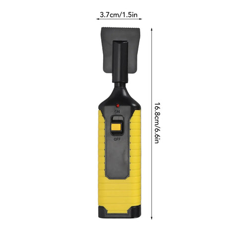 Black and yellow device with scraper head, dimensions 16.8cm x 3.7cm, for use in DIY Floor Repair Wax Kit For Hardwood Floors Laminate And Wood Furniture With 11 Color Wood Filler Sticks To Hide Scratches Cracks And Holes On Doors Cabinets And More
