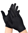 Six Pairs Black Cotton Work Gloves For Coin And Jewelry Inspection And Everyday Handling Women And Men One Size Fits Most Durable