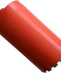8 Inch Wet Drill Core Bits for Concrete and Hard Masonry with 10mm Segment Height, side view of red diamond core bit