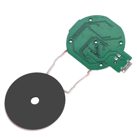 Large Coil 5W Wireless Charging Transmitter Module For DIY Tech Builds And Car Mods With No Hassle Power Delivery And Completely Case Friendly Functionality, showcasing a green circuit board and round coil.