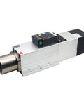 Rock Solid 4.5Kw Or 7.5Kw Air Cooled CNC Spindle Motor featuring automatic tool change ISO30 taper with aluminum housing.