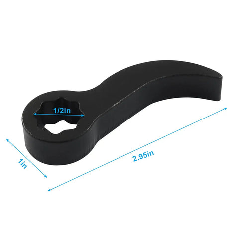 Two Pack Pry Bar Wrench Adapter Head 2.95in for Half Inch Drive Ratchet Adjustable Angle With 8 Point Square Drive Split Design