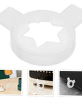 Six Pointed Star Ice Cream Nozzle Caps Set For Commercial Soft Serve Machines displayed with star-shaped opening.