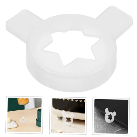Six Pointed Star Ice Cream Nozzle Caps Set For Commercial Soft Serve Machines displayed with star-shaped opening.