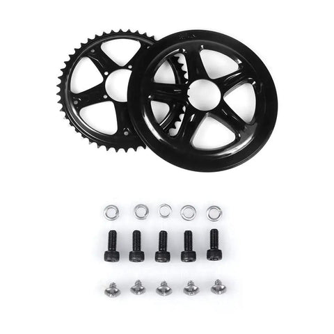 46T CNC Aluminum Chainring For Mid Drive Kits Fits BBS01 BBS02 BBSHD Electric Bike Motors Ride Ready Chain Wheel For Ebike Conversions Durable Aluminum Alloy With Smooth Shifting And Plenty Of Grit