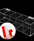 16 Pack Clear Self Adhesive Plastic Hinges With Heavy Duty Grip For Seamless Plexiglass And Acrylic Projects featuring a clear acrylic connector