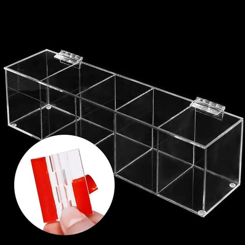 16 Pack Clear Self Adhesive Plastic Hinges With Heavy Duty Grip For Seamless Plexiglass And Acrylic Projects featuring a clear acrylic connector
