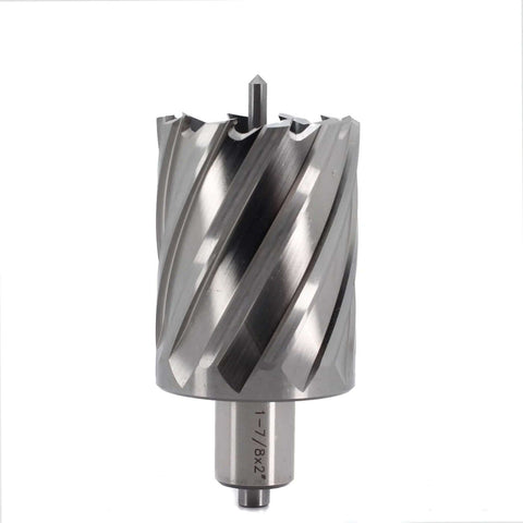 Annular cutter with 3/4 in Weldon shank; 1-7/8 in cutting diameter, 2 in depth of cut for magnetic drill press