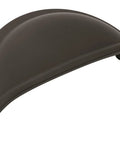 Matte Black Traditional Style Cabinet Cup Pull For Cabinets And Drawers With Three Inch Center To Center Mounting And Three And Seven Sixteenths Inch Overall Length One Pack, side view