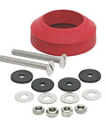Tank To Bowl Bolt And Gasket Kit 6102 For Toilet Repair, Universal Sponge Rubber Gasket, Brass Bolts, washers, and nuts