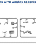 1 To 35 Scale Military Figures Kit Men With Wooden Barrels sprue parts WWII era scale 1:35 assembly components