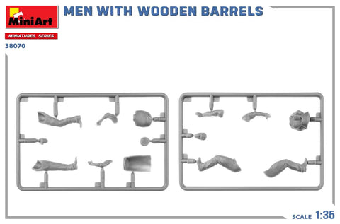 1 To 35 Scale Military Figures Kit Men With Wooden Barrels sprue parts WWII era scale 1:35 assembly components