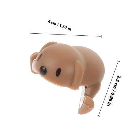 Dog And Bear Shaped Silicone Table Corner Protectors, Anti Collision Corner Guards, brown dog design, 4 x 2.5 cm