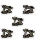 Roller Chain Offset Links ANSI No 41, One Half Inch Pitch Half Link, 5 Pack, Carbon Steel Construction, Single Strand Replacement