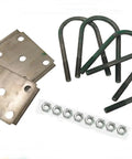 Four Half Inch U Bolts Trailer Leaf Spring Mount Kit For Three Inch Round Axles Fits 5200 Pound And 6000 Pound Axles Includes U Bolts Plates And Nuts Three By Six And One Half Inch GD Finish Beefed Up Ready To Roll, trailer axle hardware