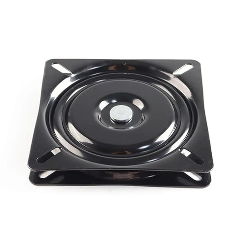 6 Inch Swivel Plate Heavy Duty Turntable Bearing With 360 Rotating Base For Bar Stools Chairs TV Tables Boats Seats Built To Last Square Steel Ball Bearing, black steel