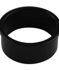2-piece black aluminum alloy central-axis adapter ring with 24-22mm reducing sleeve for bicycles