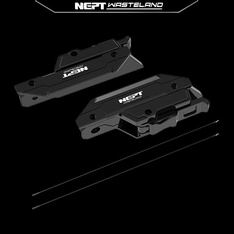 NEPT Wasteland Limb Riser Kit With Cable Linkage System For Ford Bronco 2021 Plus Models, CNC aluminum parts in black.