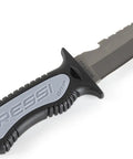 Grip Spear Knife 6.8 Inch Black For Spearfishing And Underwater Hunting Built Tough Stainless Blade With Ergonomic Handle Reef Ready Tool