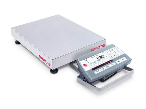 Defender 5000 Low Profile Digital Scale boasting rock solid build with stainless steel platform and wide rectangular base.