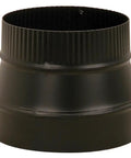 Black 24ga Reducer For Wood Stoves And Solid Fuel Appliances 8x6 Inch Crimped Small End Single Wall Pipe Fit Durable Usa Made Vent Connector Ideal For Quick Install And Tight Fit