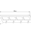 Fresh Mirror Wall Hooks Dual Purpose Photo Display And Coat Rack For Living Room Or Bedroom Clean White Finish 60cm long design